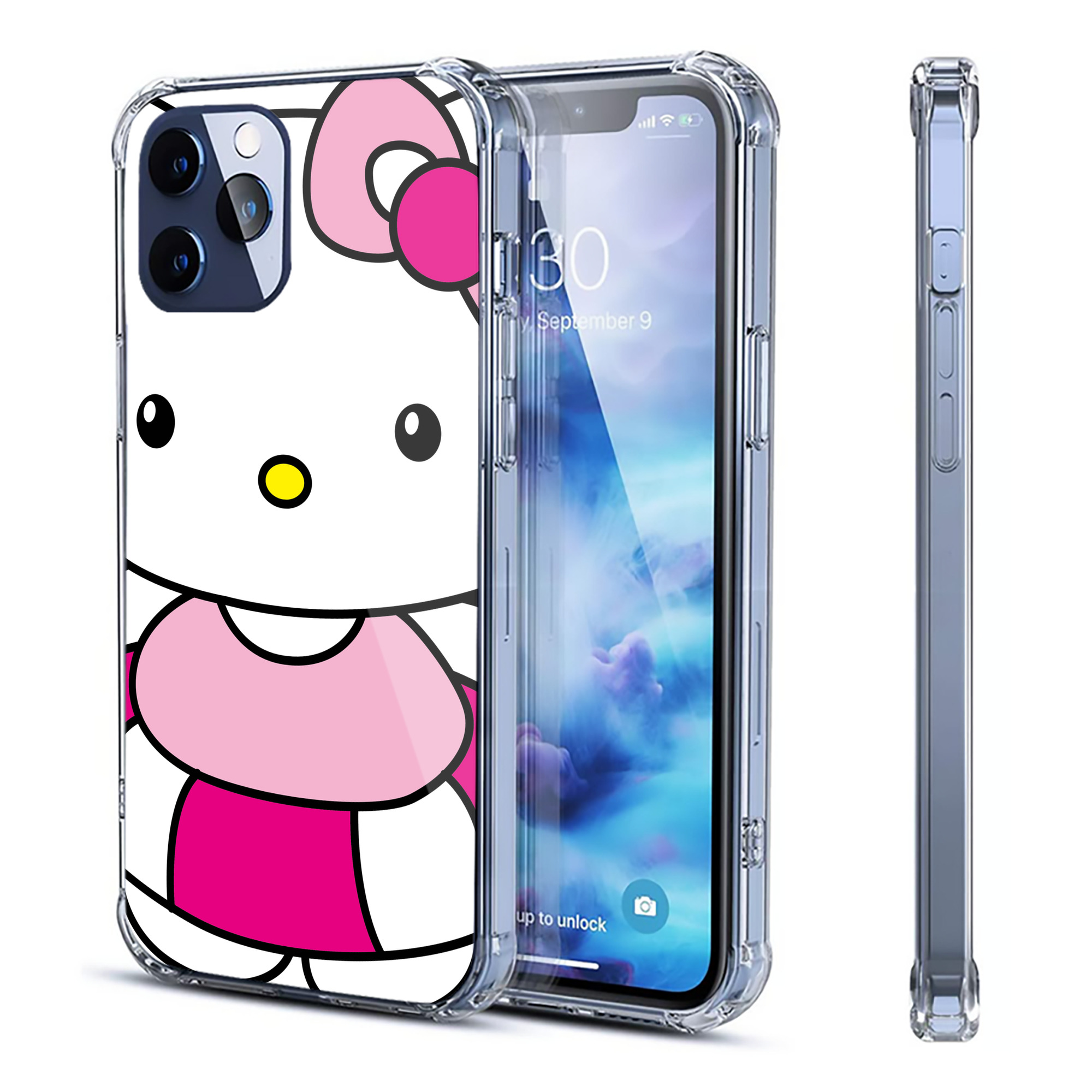 （画像用） Hello Kitty ハローキティ 【iPhone 12シリーズ対応】透明スマホケース（クリアソフトケース）